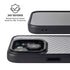 Silver Carbon Fiber Specialty Texture Material iPhone 15 Kickstand Case